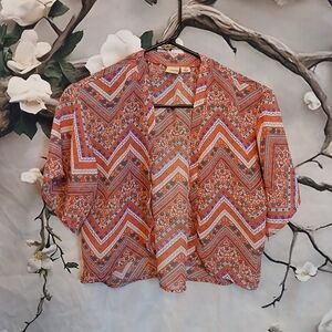Mudd Multicolor Chevron Blouse